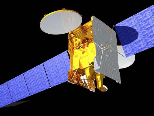 Artist's rendition of Telesat's Anik F1R in orbit
