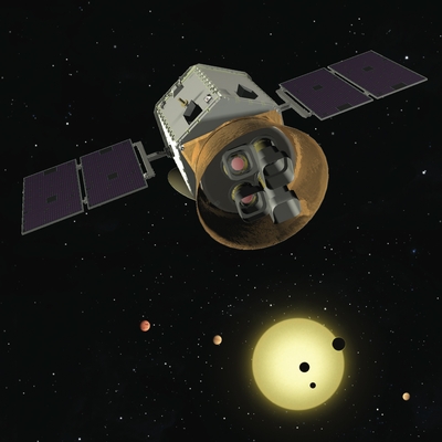 Artist's rendition of TESS in orbit