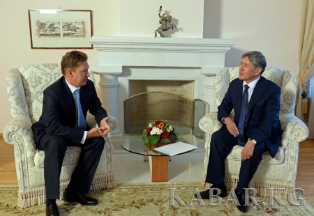 Kyrgyz President Atambayev meets Gazprom Chairman Miller