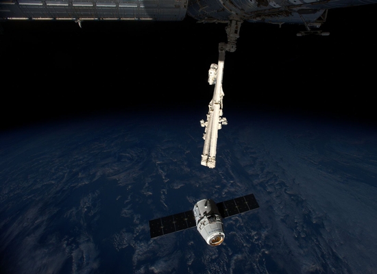 SpaceX Dragon delivering supplies to the ISS