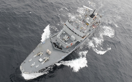Irish Navy offshore patrol vessel LE Samuel Beckett (P 61)