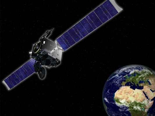 Artist's rendition of an SES satellite