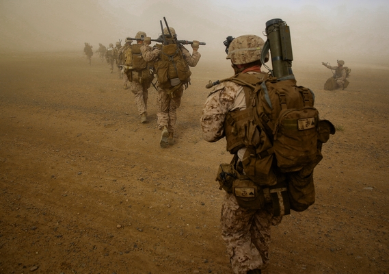 Marines in Afghanistan in April 2014