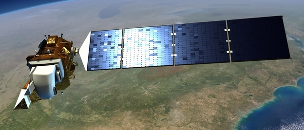 An artist's rendition of Landsat-8