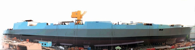 INS Visakhapatnam prior to launch