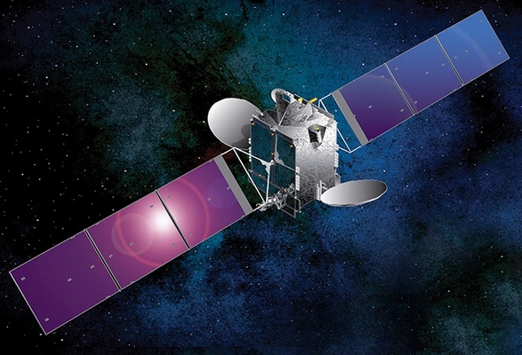 An artist's rendition of the Optus 10 satellite