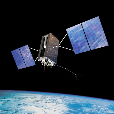 Artist's rendition of a GPS III satellite