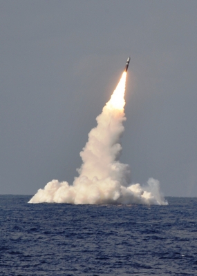 Trident II D5 launched from the Ohio-class submarine.