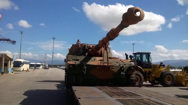 An M109A5+BR being delivered to Brazil
