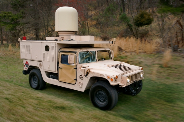 The HAMMR AESA Radar Mounted on a Ground Vehicle