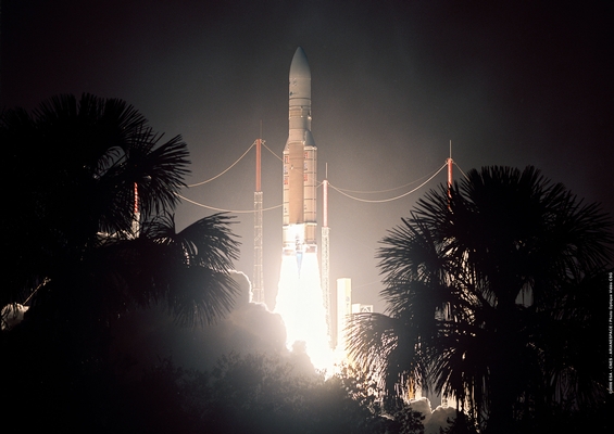 An Ariane 5 lifting off