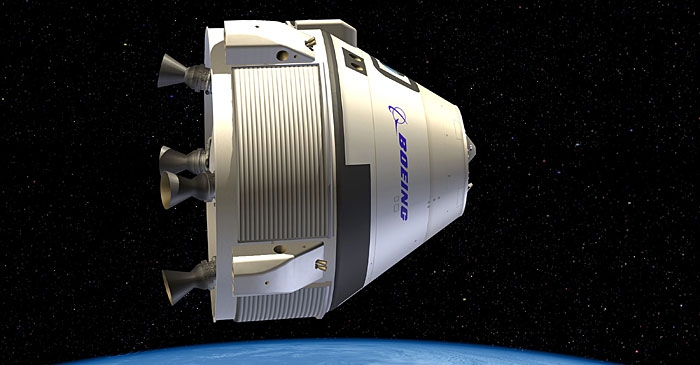 Artist's rendition of a CST-100 capsule