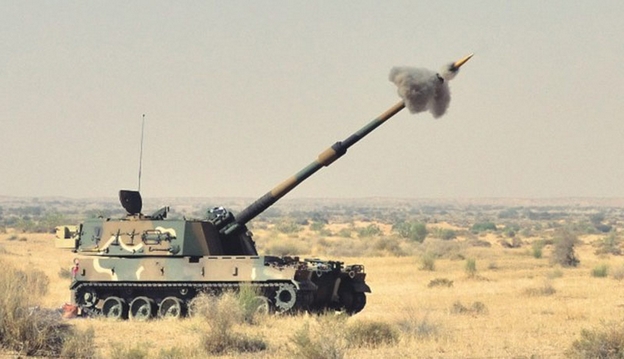 K9 VAJRA-T 155mm self-propelled howitzer