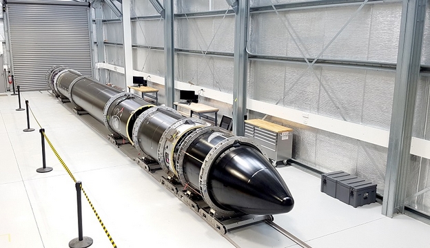 A Rocket Lab Electron being built