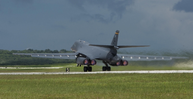 B-1B leaving Guam for South Korean airspace
