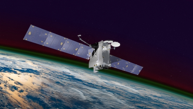Artist's rendition of an SES satellite