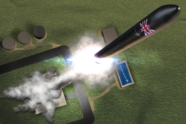 Artit's concept of rocket blasting off from Sutherland