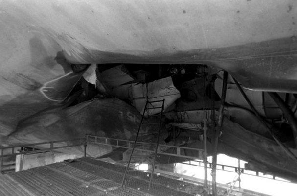 USS Samuel B Roberts (FFG 58) Damage from a Mine Strike