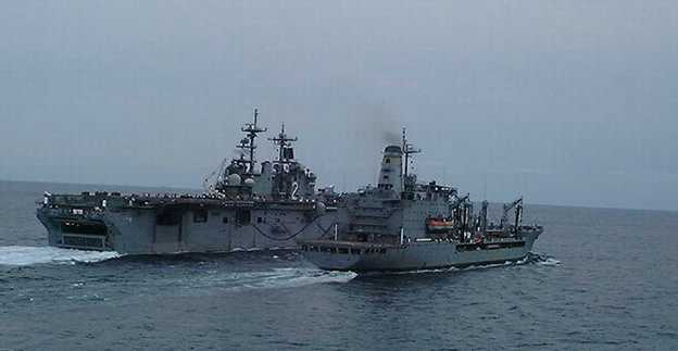USS Essex and USNS Rappahannock