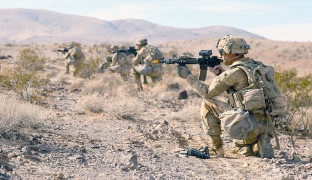 Soldiers at the National Training Center, Fort Irwin, Calif.