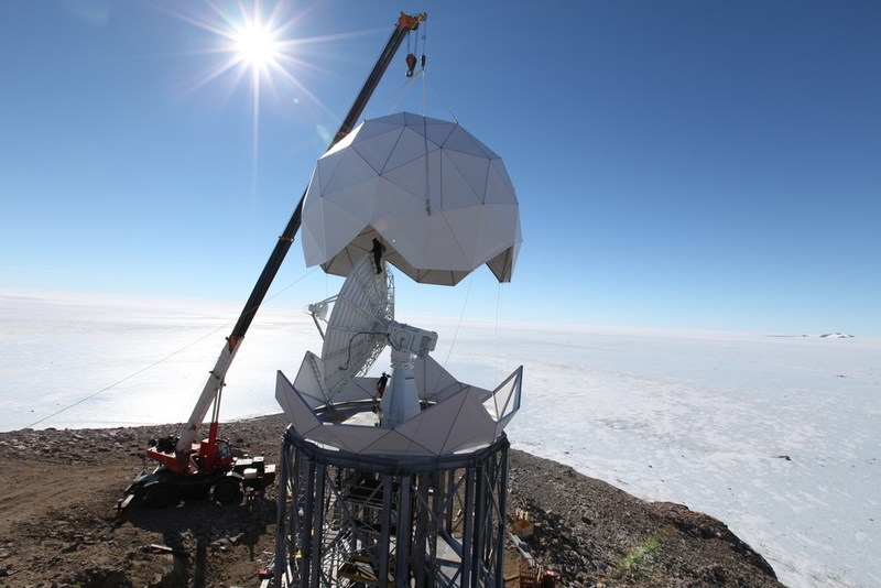 ESSCO radome being installed as part of an antenna system