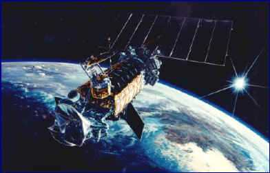 Artist's rendition of a DMSP satellite