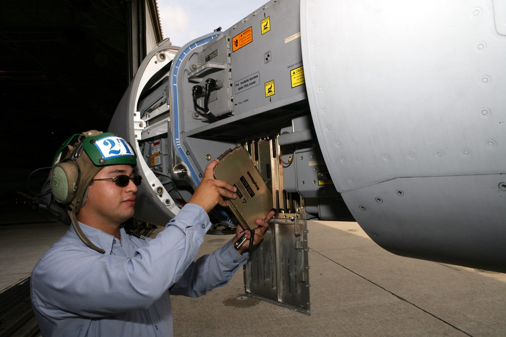 An APG-79 Radar Being Serviced