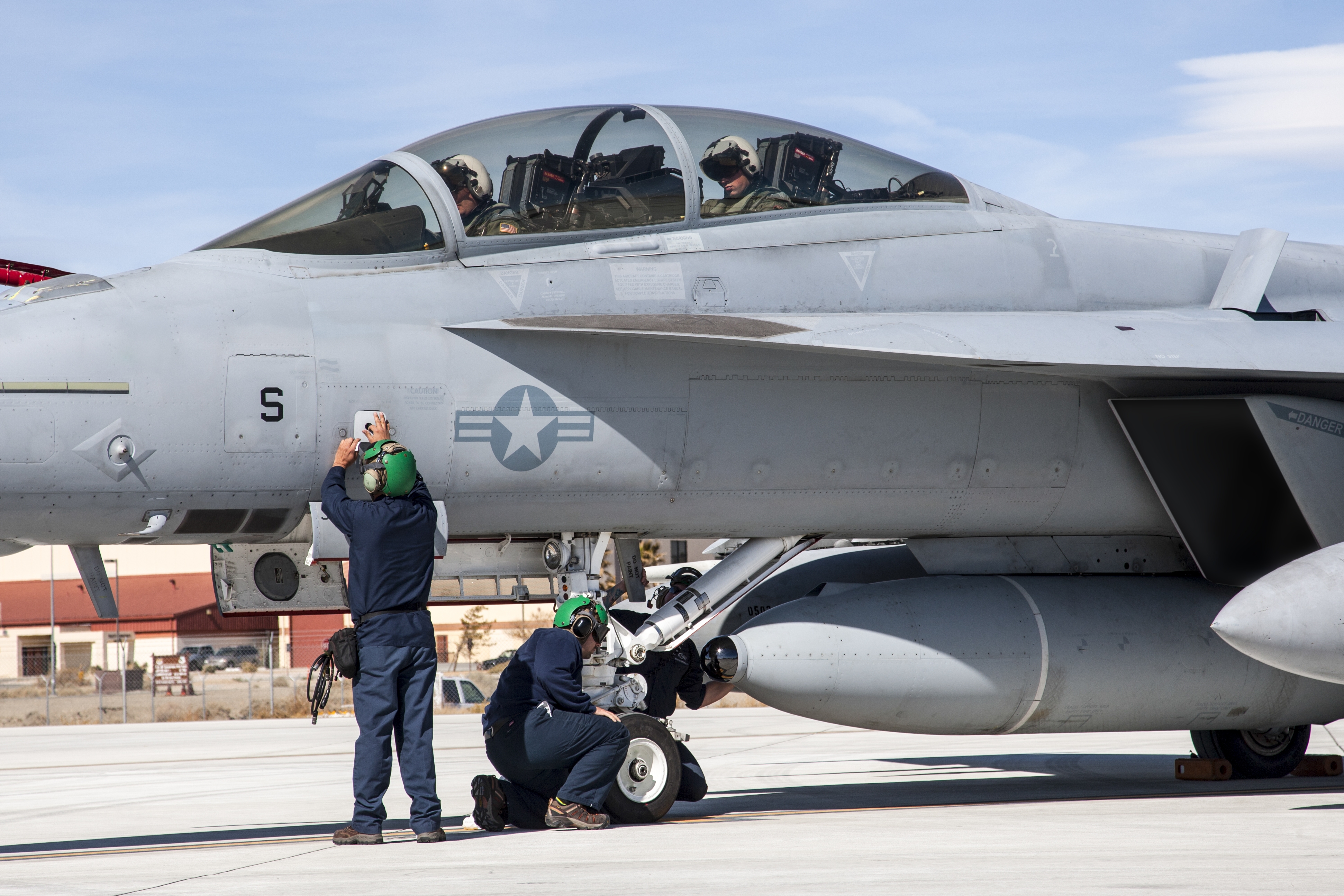 IRST Pod Mounted Centrally on an F/A-18