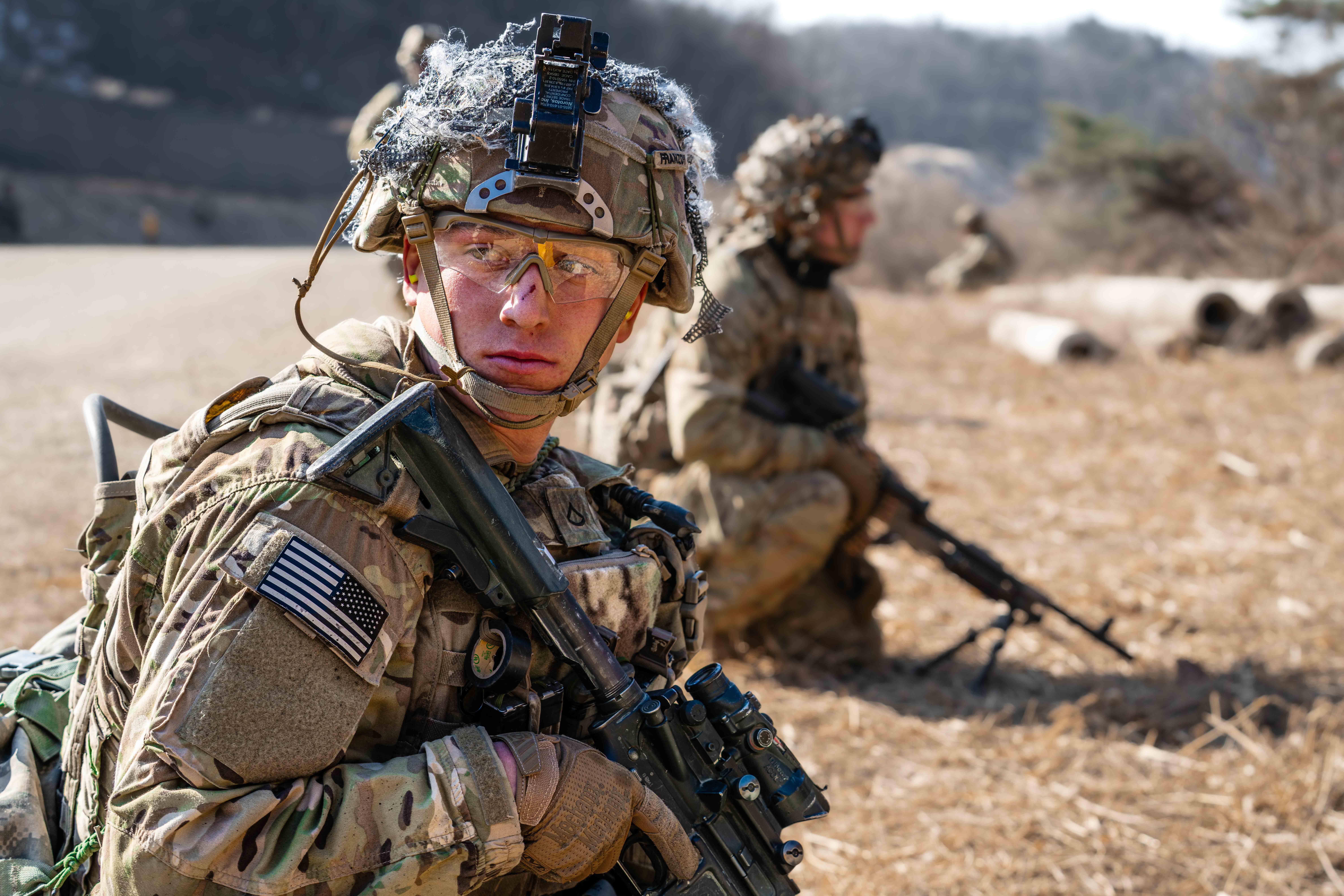 Soldiers participate in a combined arms live fire exercise