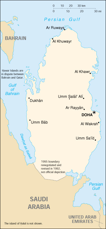 Map of Qatar