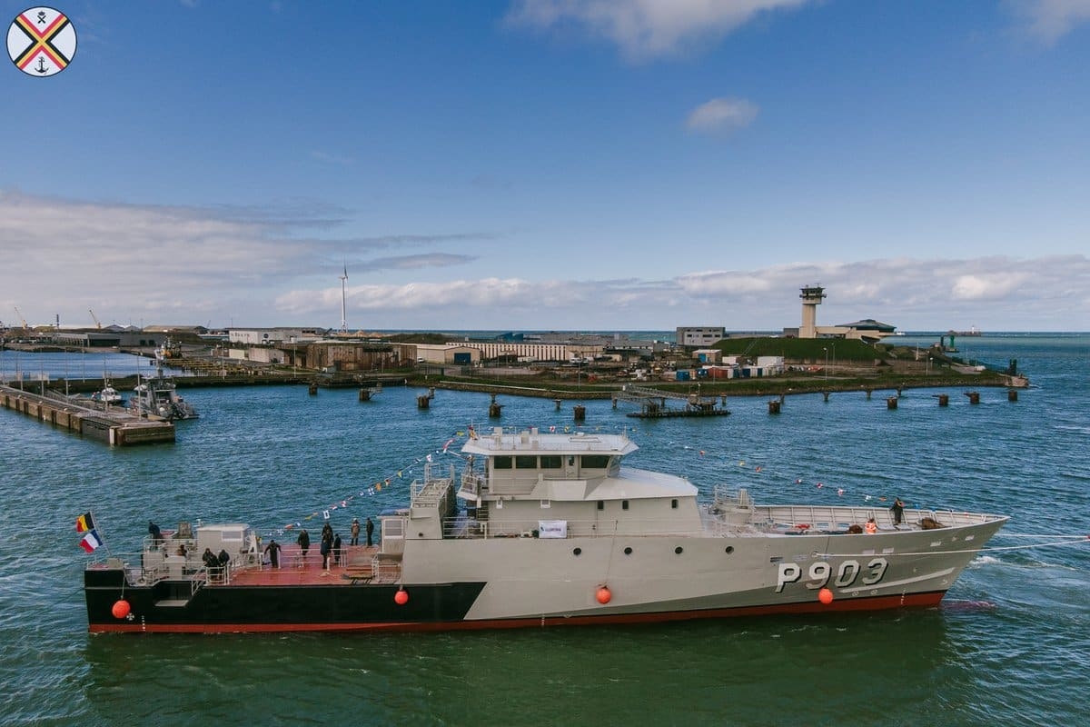 Socarenam Launches Third Patrol Vessel for Belgian Navy