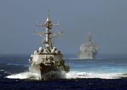 The OE-120 Antenna for IFF Sails on the USS Roosevelt