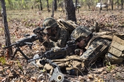 U.S. Marines training at the Kangaroo Flats Training Area