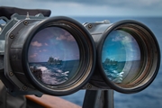 Mounted binoculars on the USS Gridley
